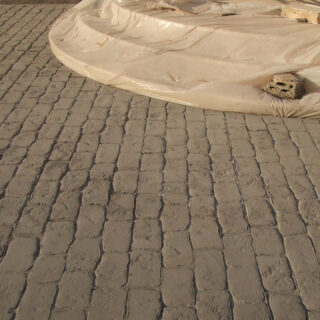 American cobble stone stamped concrete texture for floor